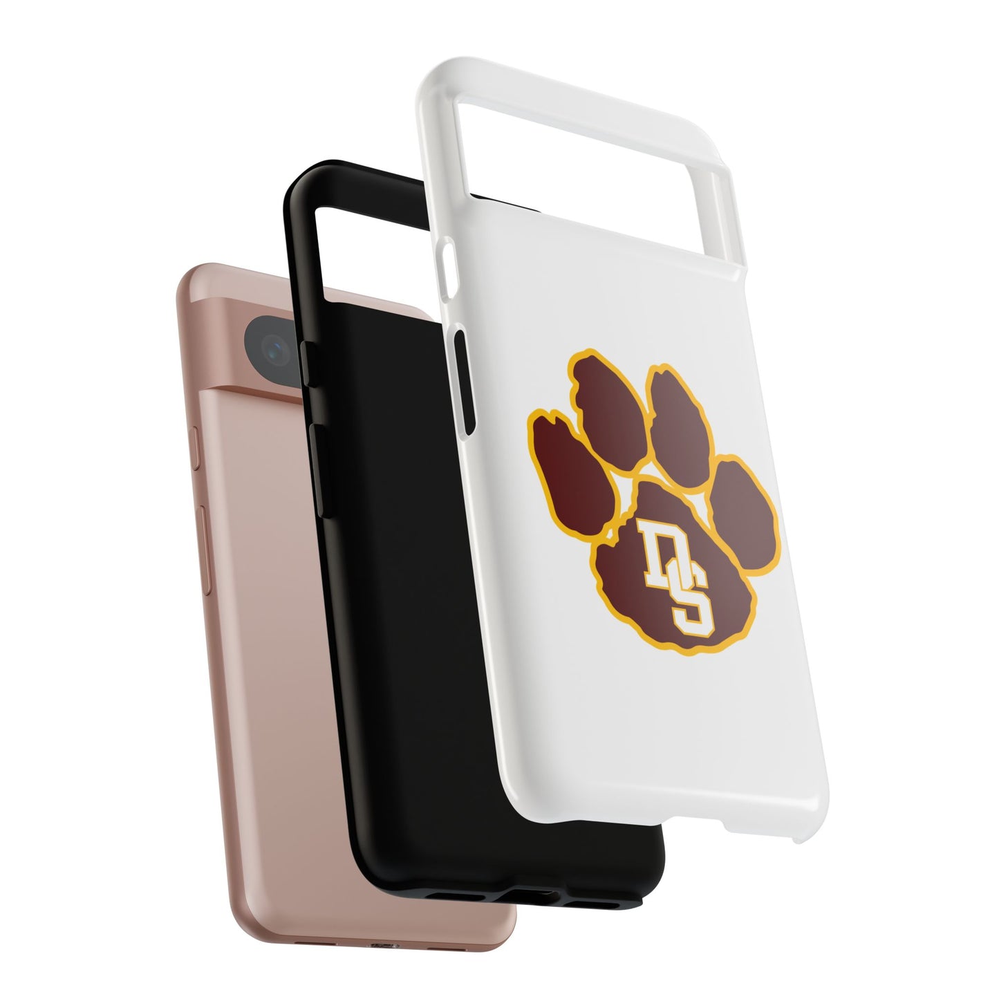 Phone Case — Maroon & Gold Paw Print with DS Monogram