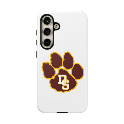 Phone Case — Maroon & Gold Paw Print with DS Monogram