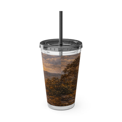 Hill Country Coffee Company 16oz Tumbler with Straw — Iced Coffee Travel Cup