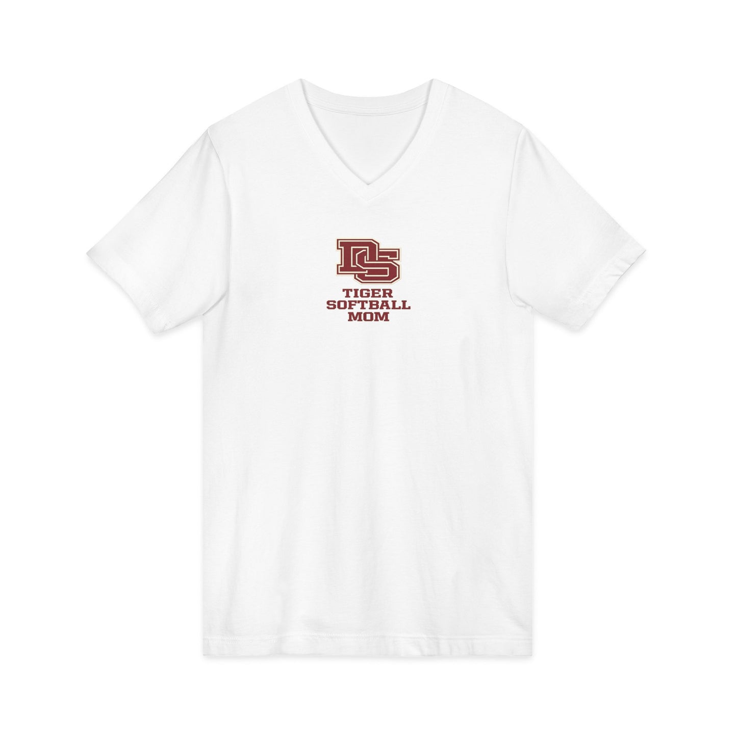 Baseball Mom V-Neck Tee — 'Tigers'