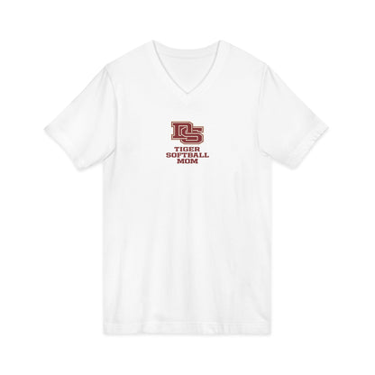 Baseball Mom V-Neck Tee — 'Tigers'