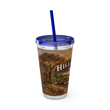 Hill Country Coffee Company 16oz Tumbler with Straw — Iced Coffee Travel Cup