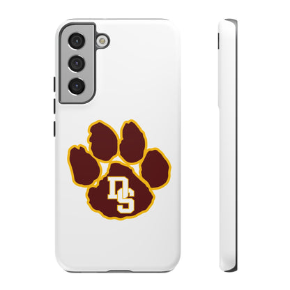 Phone Case — Maroon & Gold Paw Print with DS Monogram