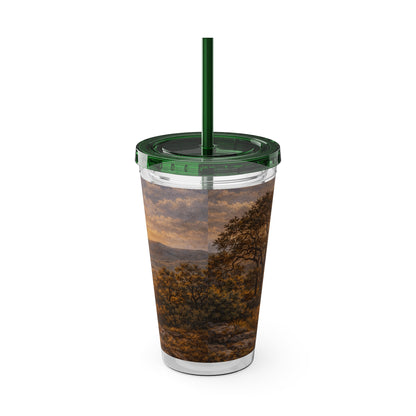Hill Country Coffee Company 16oz Tumbler with Straw — Iced Coffee Travel Cup