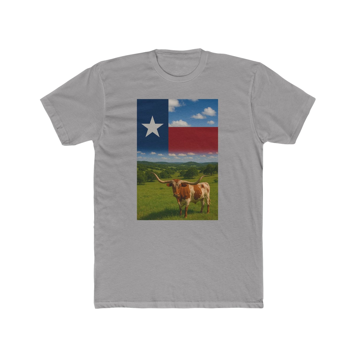 Texas Longhorn Flag Tee — Lone Star Cattle Graphic T-Shirt