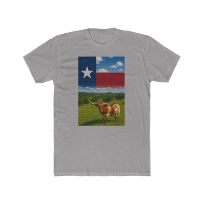 Texas Longhorn Flag Tee — Lone Star Cattle Graphic T-Shirt