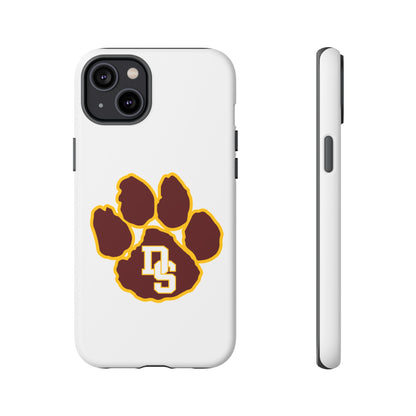 Phone Case — Maroon & Gold Paw Print with DS Monogram