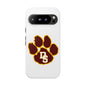 Phone Case — Maroon & Gold Paw Print with DS Monogram