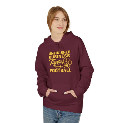 "Unfinished Business TIGER FOOTBALL"  Unisex Midweight Softstyle Fleece Hoodie - 6 color options