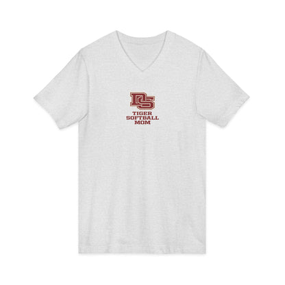 Baseball Mom V-Neck Tee — 'Tigers'