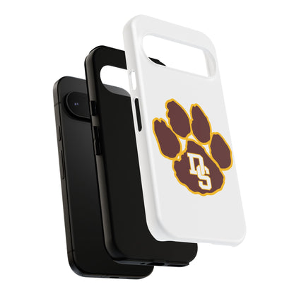 Phone Case — Maroon & Gold Paw Print with DS Monogram