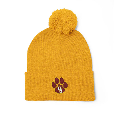 Embroidered Pom-Pom Knit Cap | Perfect Winter Beanie for Pet Lovers | Birthday, Christmas, Animal Lover Gift, Cute Accessories