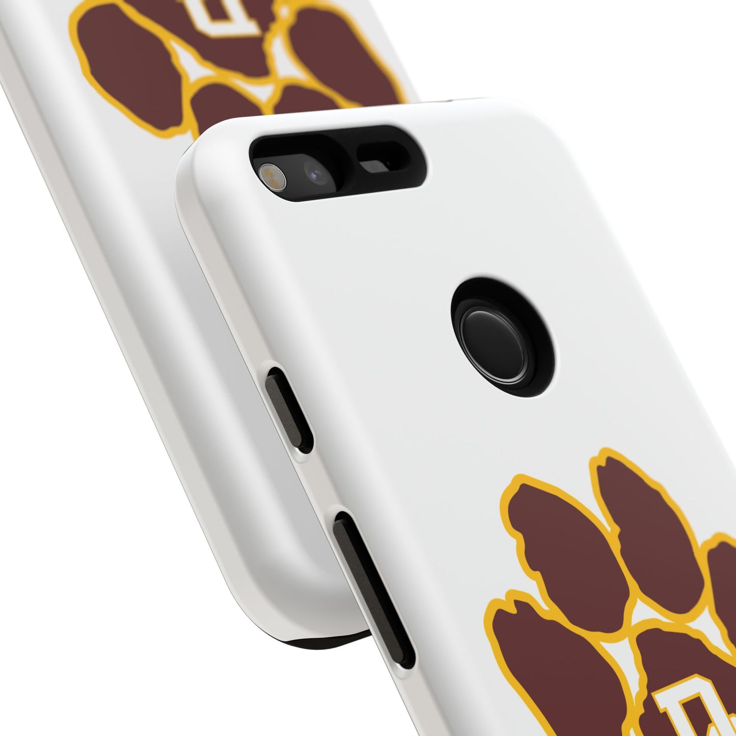 Phone Case — Maroon & Gold Paw Print with DS Monogram