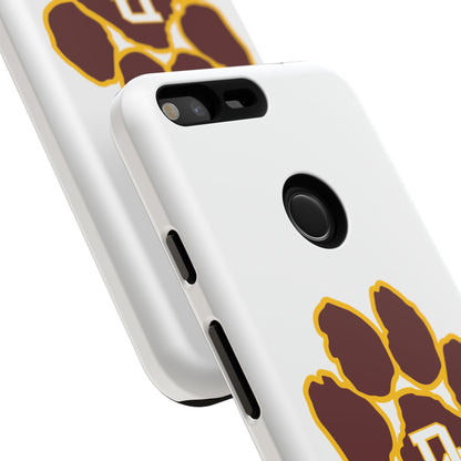 Phone Case — Maroon & Gold Paw Print with DS Monogram
