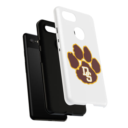 Phone Case — Maroon & Gold Paw Print with DS Monogram
