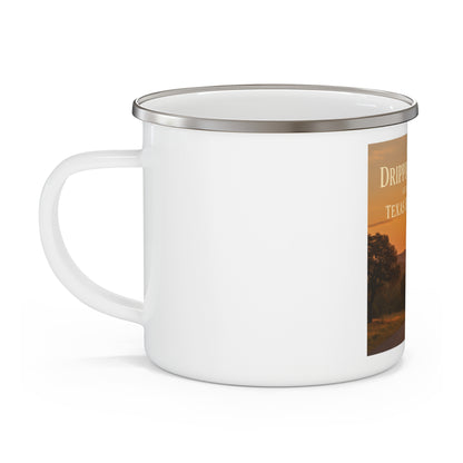 Hill Country Sunset  Enamel Camping Mug — Texas Hill Country Scenic Campfire Cup