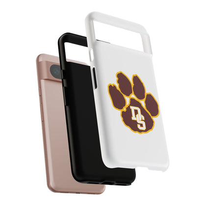 Phone Case — Maroon & Gold Paw Print with DS Monogram