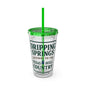 Gateway to Hill Country Sunsplash Tumbler with Straw, 16oz - Perfect for Walks, Workouts, Gifts & School, Customizable Design for Everyone