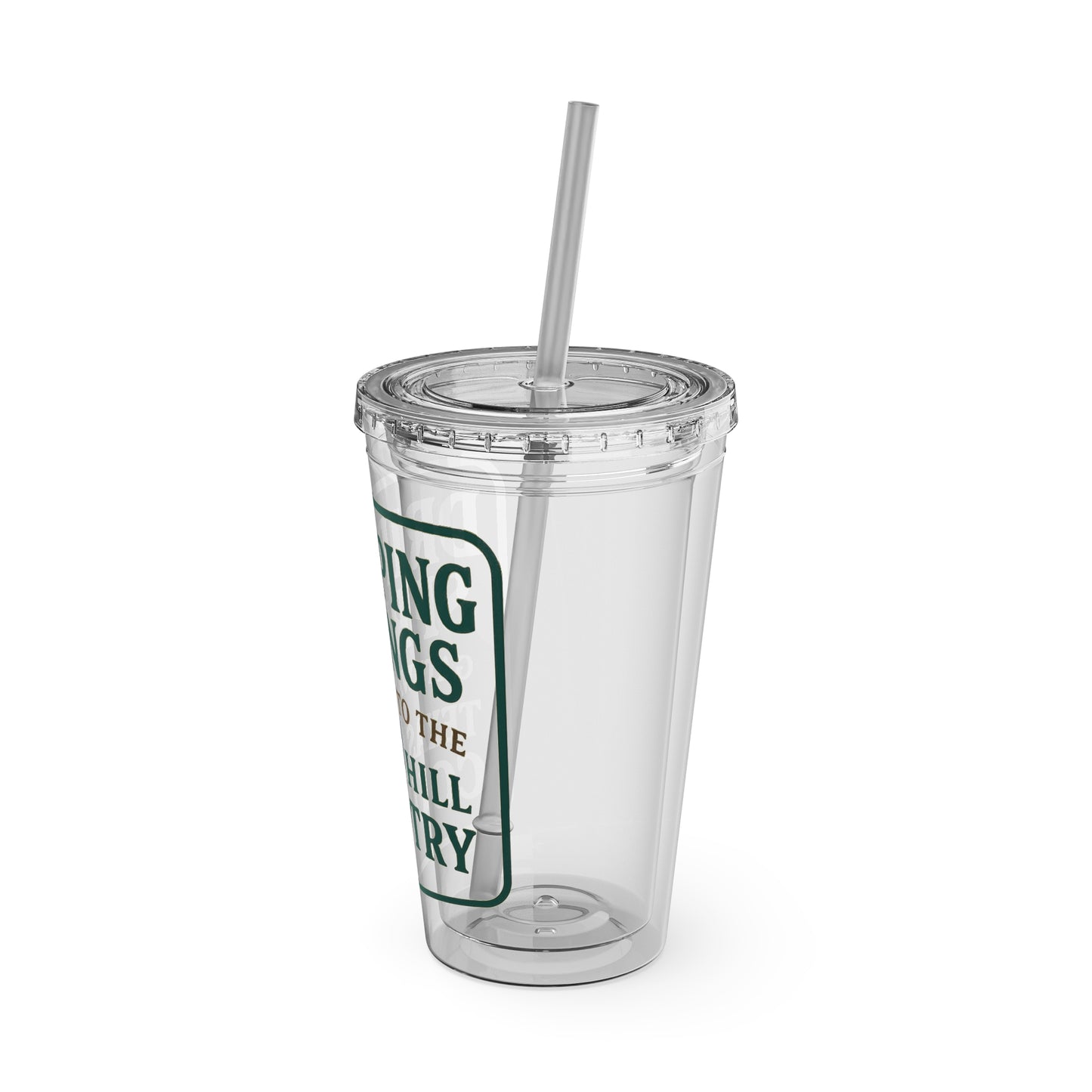 Gateway to Hill Country Sunsplash Tumbler with Straw, 16oz - Perfect for Walks, Workouts, Gifts & School, Customizable Design for Everyone