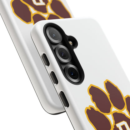Phone Case — Maroon & Gold Paw Print with DS Monogram