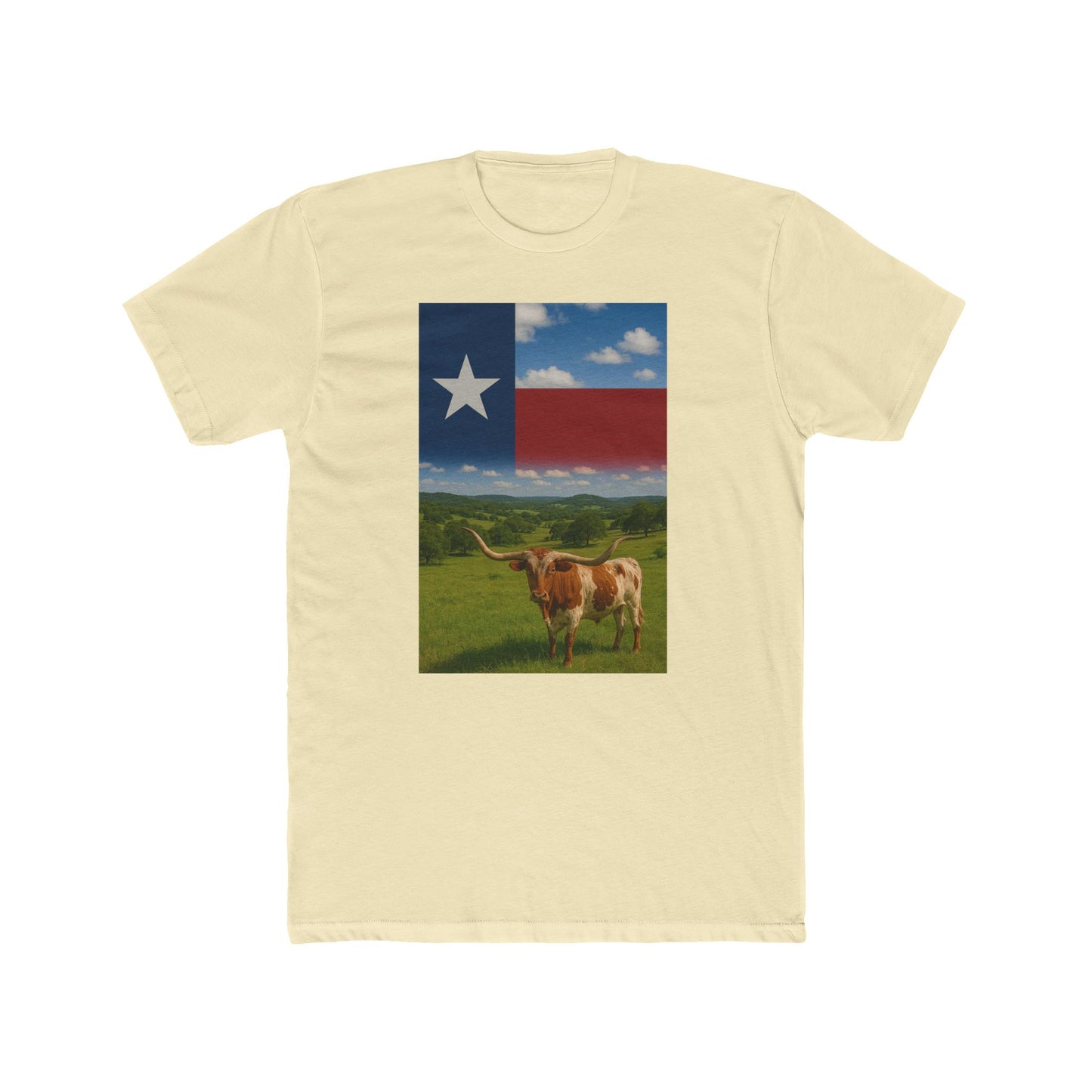 Texas Longhorn Flag Tee — Lone Star Cattle Graphic T-Shirt