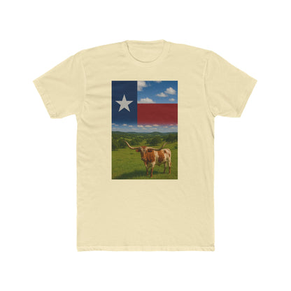 Texas Longhorn Flag Tee — Lone Star Cattle Graphic T-Shirt
