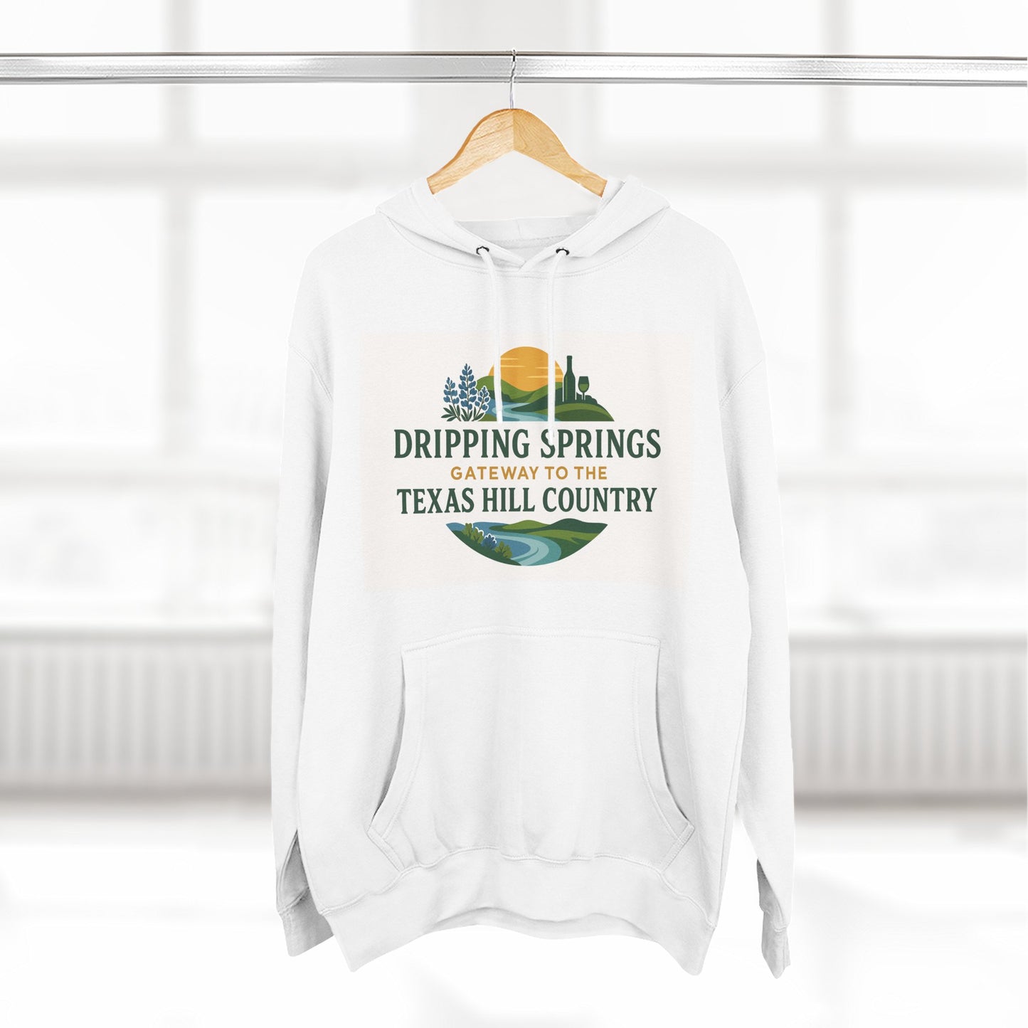 Three-Panel Fleece Hoodie