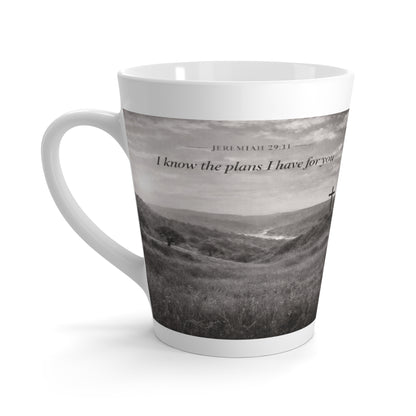 Latte Mug  Jeremiah 29:11  Inspirational Cross