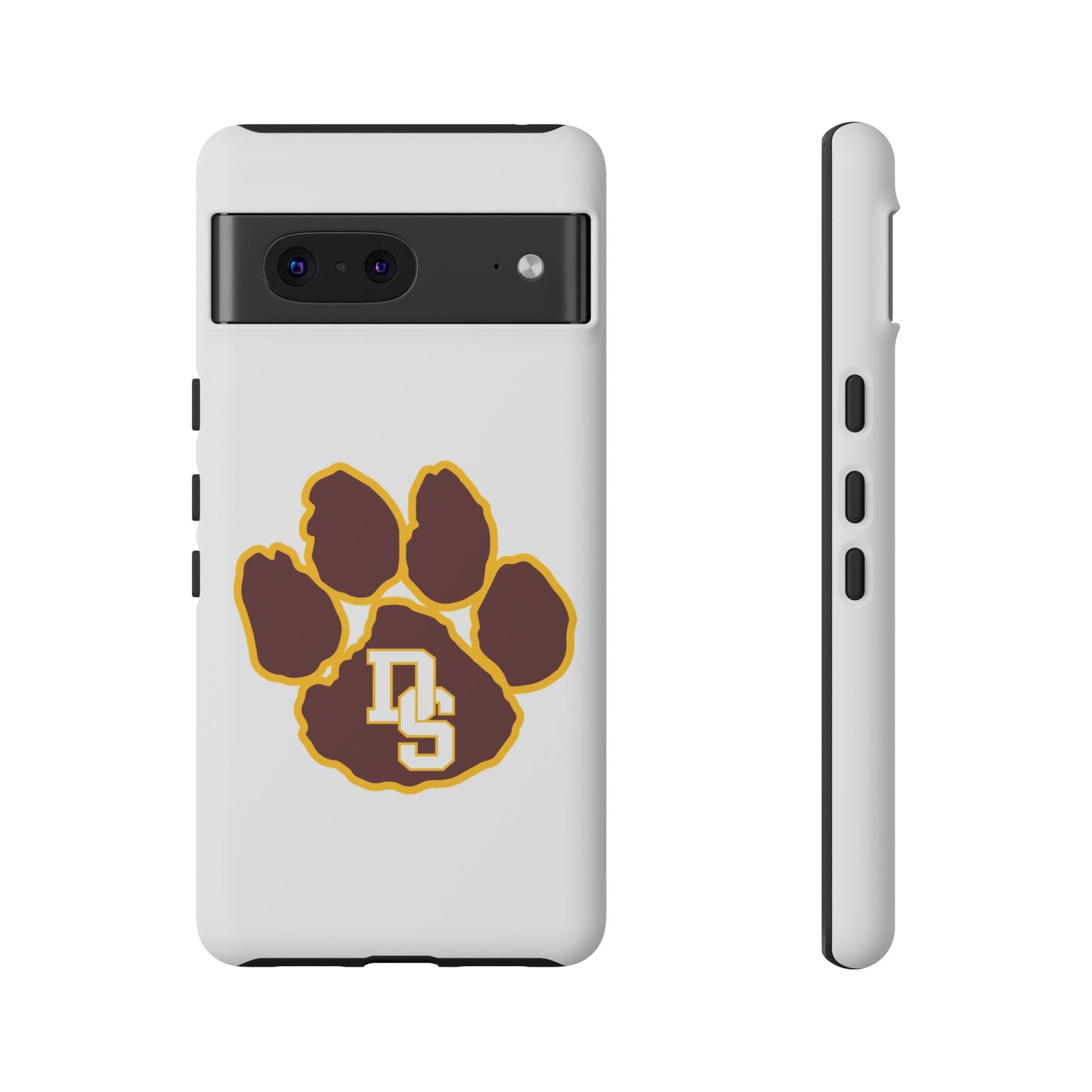 Phone Case — Maroon & Gold Paw Print with DS Monogram