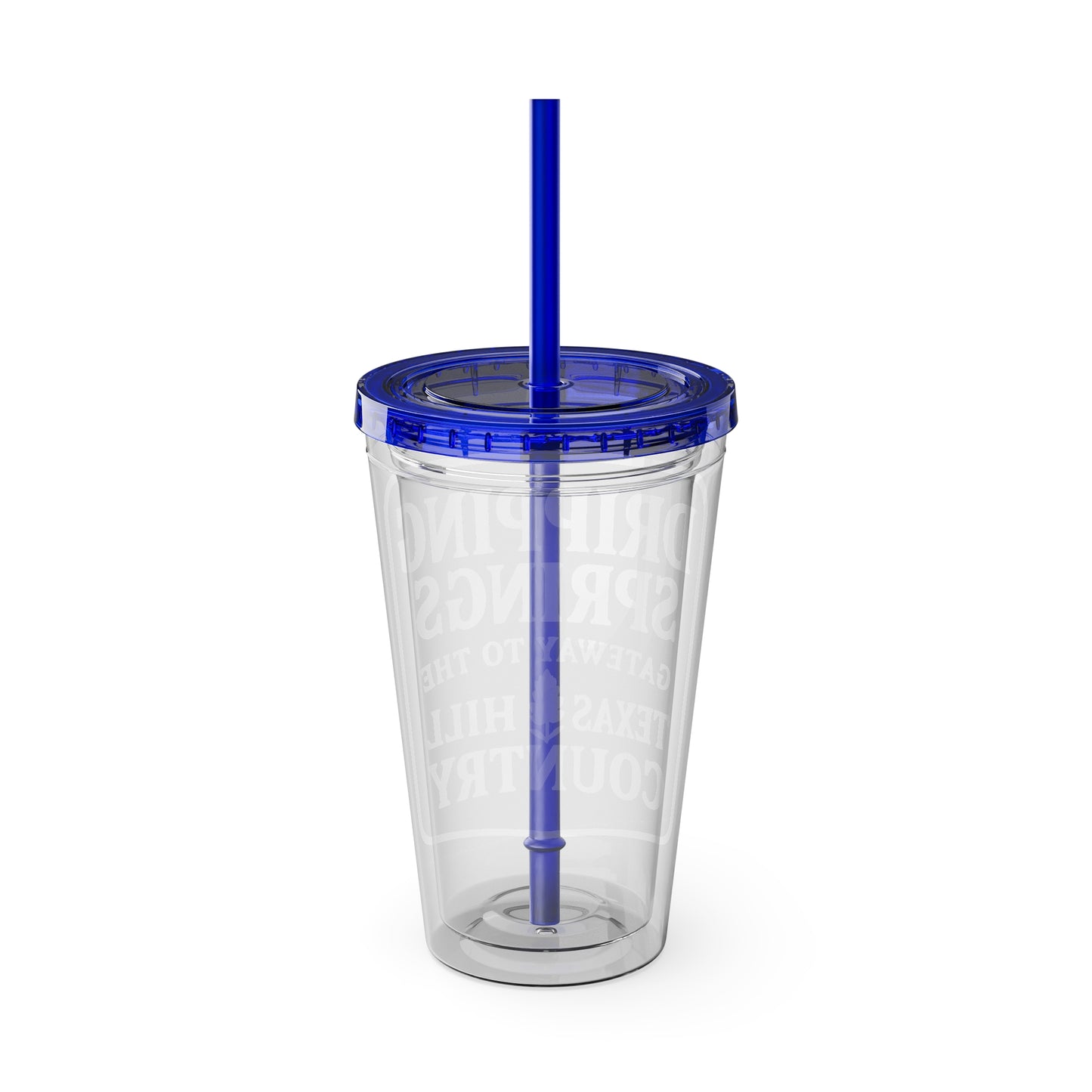 Gateway to Hill Country Sunsplash Tumbler with Straw, 16oz - Perfect for Walks, Workouts, Gifts & School, Customizable Design for Everyone