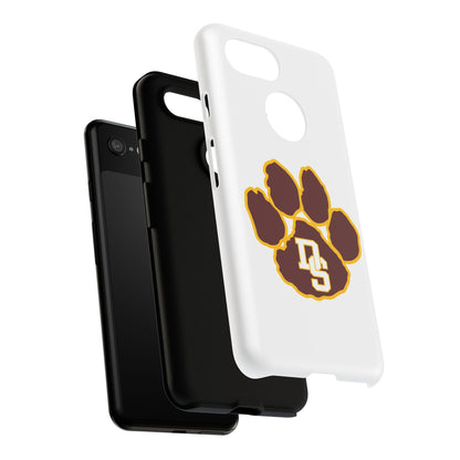 Phone Case — Maroon & Gold Paw Print with DS Monogram