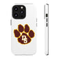 Phone Case — Maroon & Gold Paw Print with DS Monogram