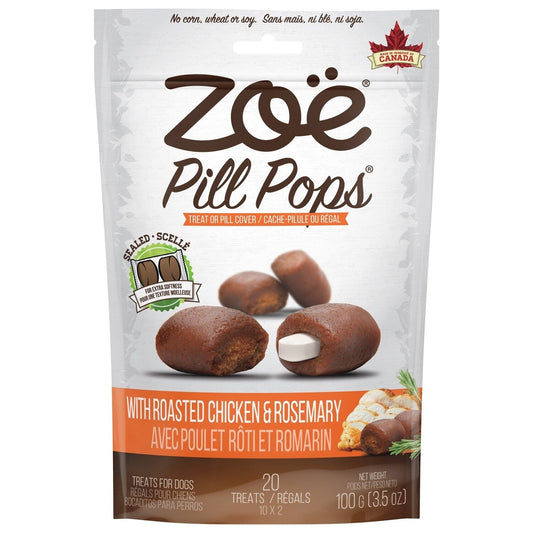 Zoe Pill Pops Dog Treats, Roasted Chicken & Rosemary