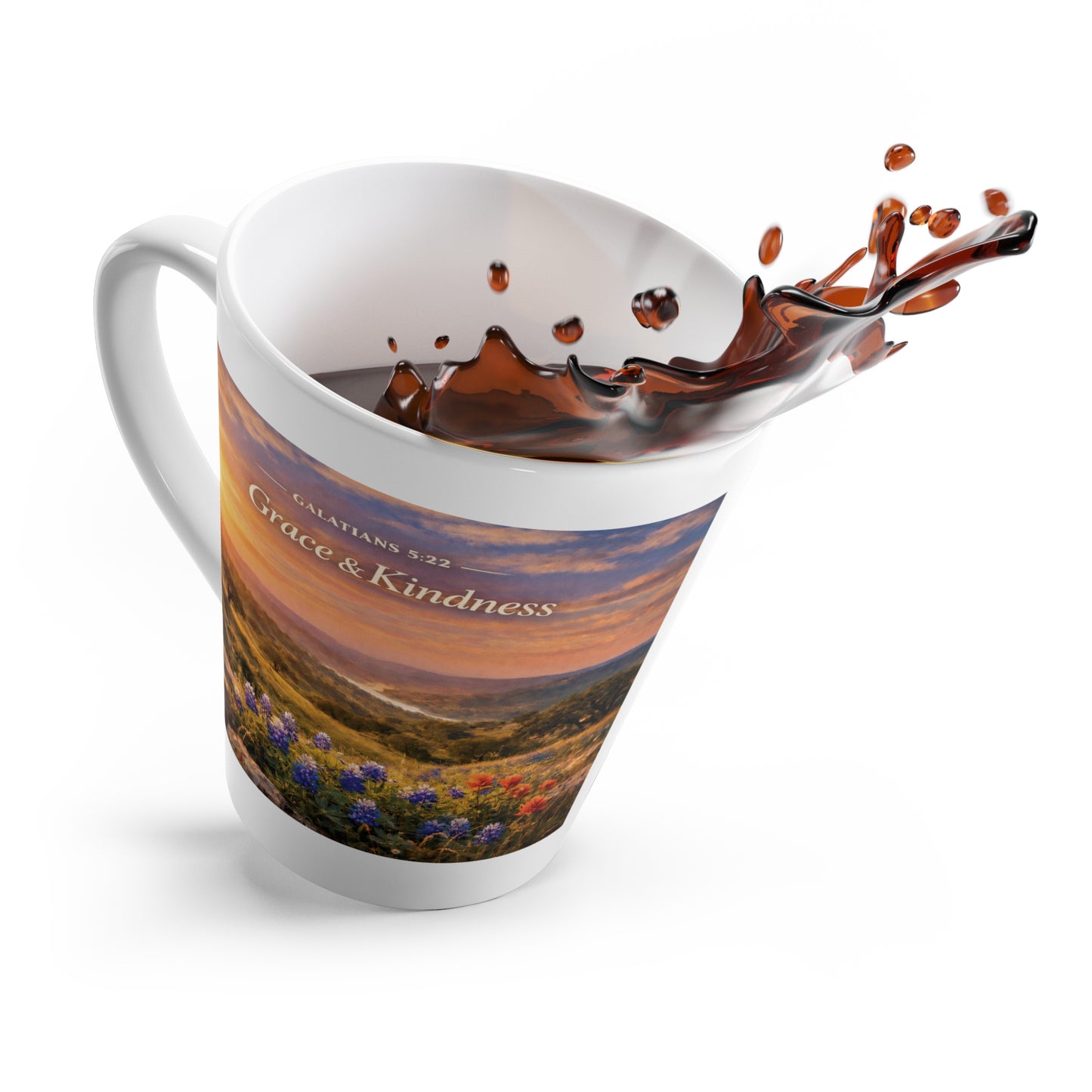 Latte Mug  "Grace & Kindness" (Galatians 5:22)
