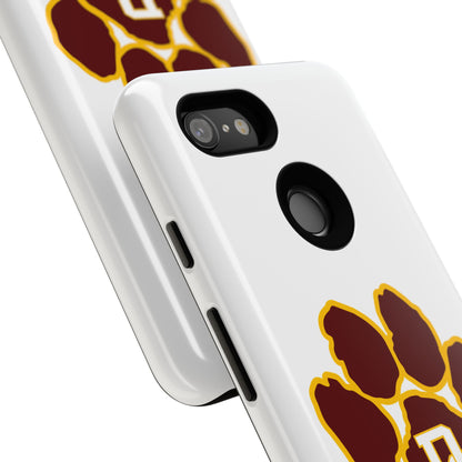 Phone Case — Maroon & Gold Paw Print with DS Monogram