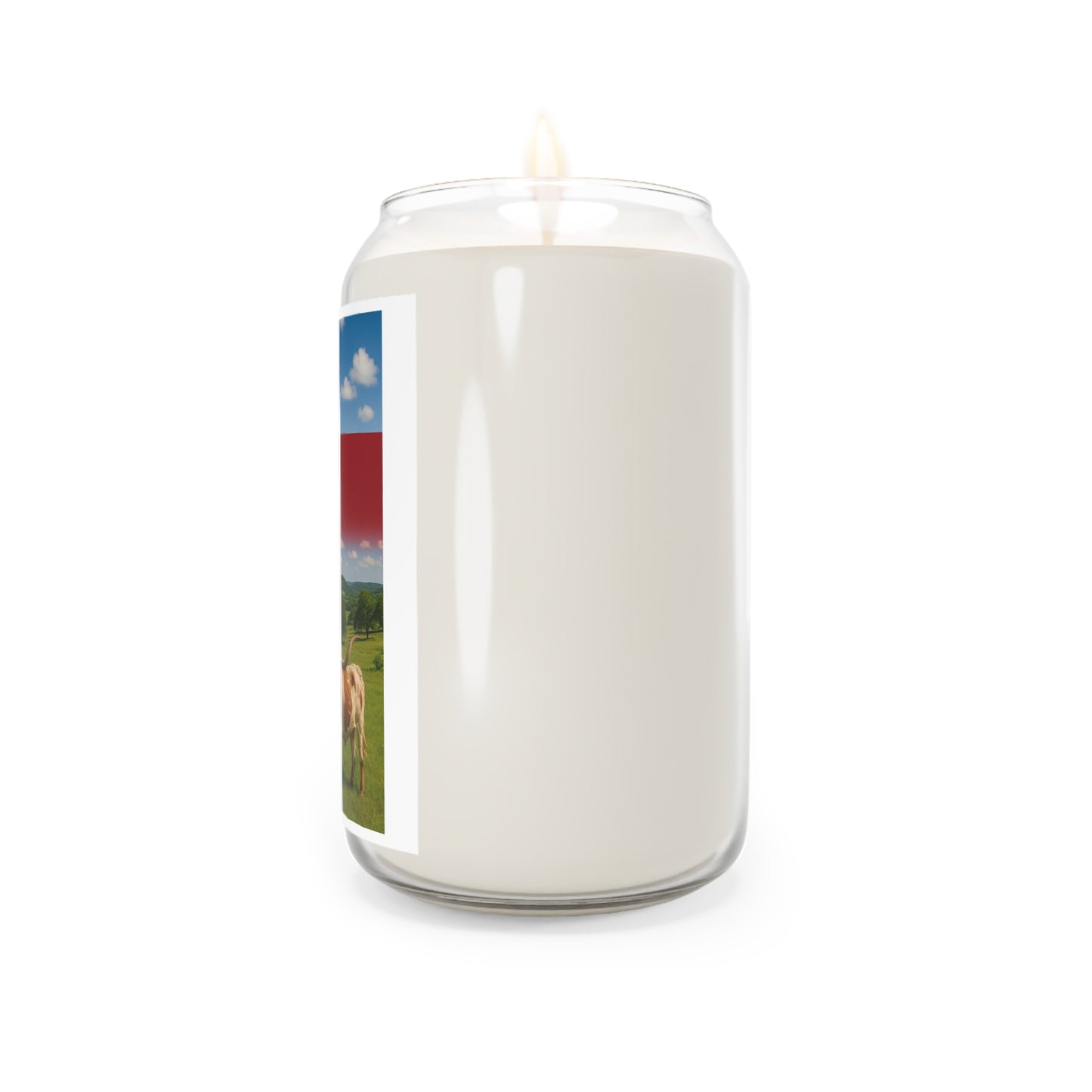 Texas Longhorn Soy Candle — 13.75 oz Scented Candle with Lone Star Rustic Farmhouse Vibe