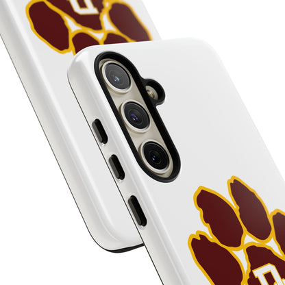 Phone Case — Maroon & Gold Paw Print with DS Monogram