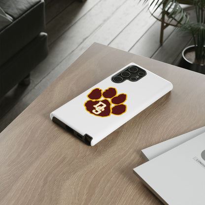 Phone Case — Maroon & Gold Paw Print with DS Monogram