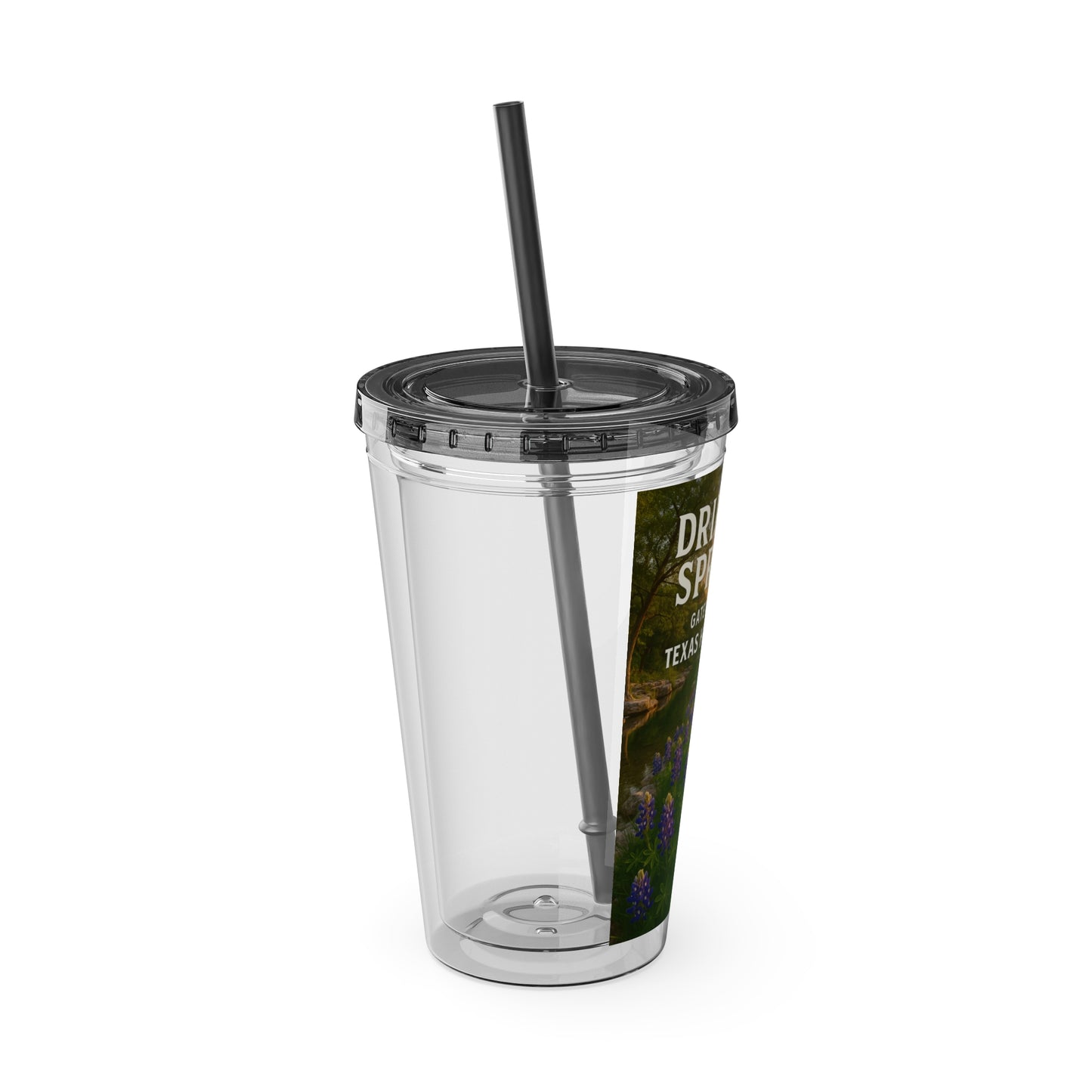 Hill Country Sunsplash Tumbler with Straw, 16oz - Perfect for Walks, Workouts, Gifts & School, Customizable Design for Everyone