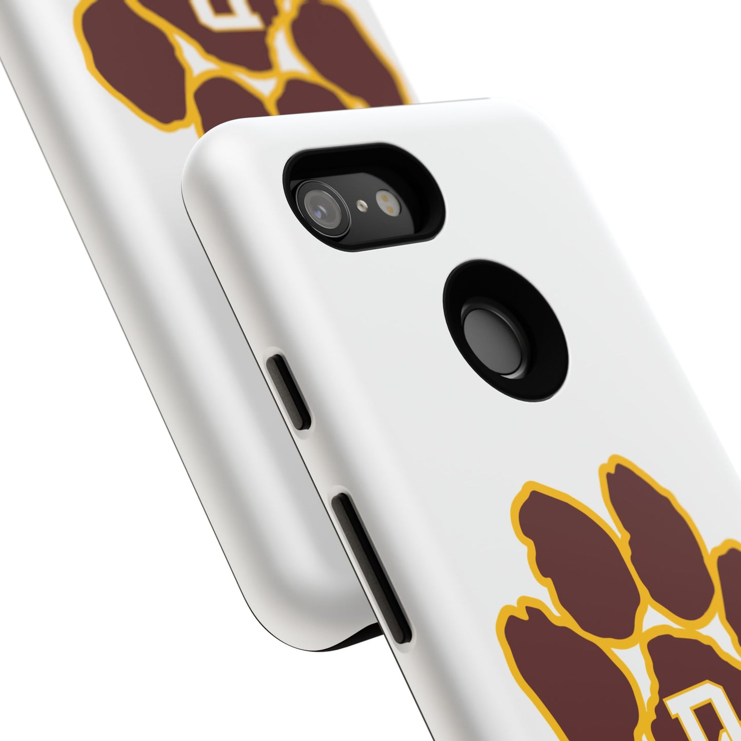 Phone Case — Maroon & Gold Paw Print with DS Monogram