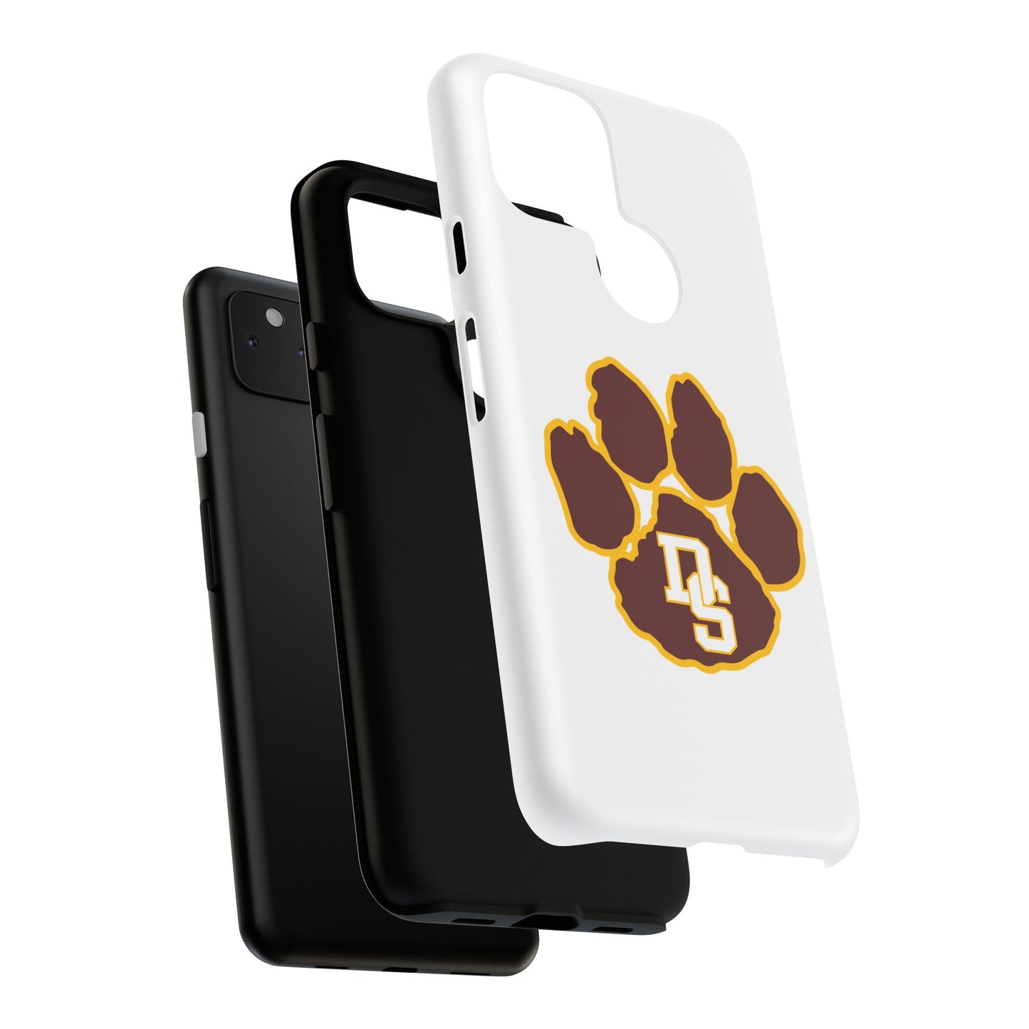 Phone Case — Maroon & Gold Paw Print with DS Monogram