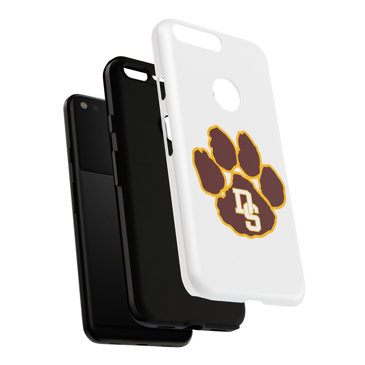 Phone Case — Maroon & Gold Paw Print with DS Monogram