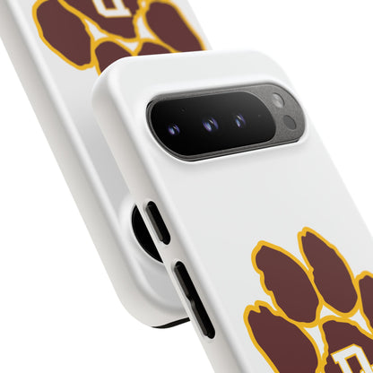 Phone Case — Maroon & Gold Paw Print with DS Monogram