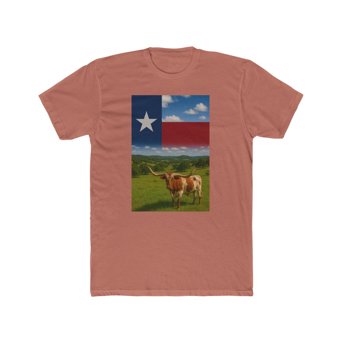 Texas Longhorn Flag Tee — Lone Star Cattle Graphic T-Shirt