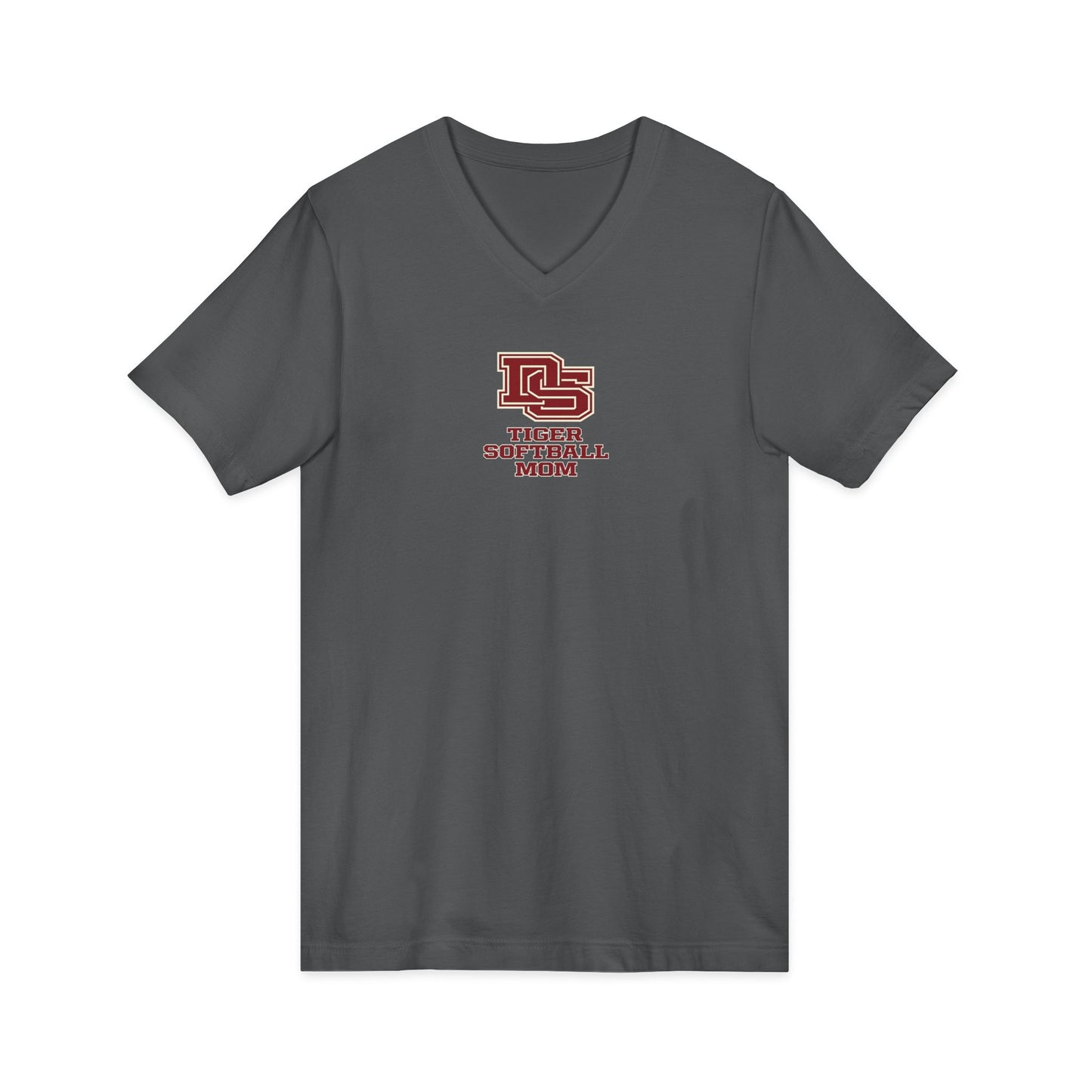 Baseball Mom V-Neck Tee — 'Tigers'