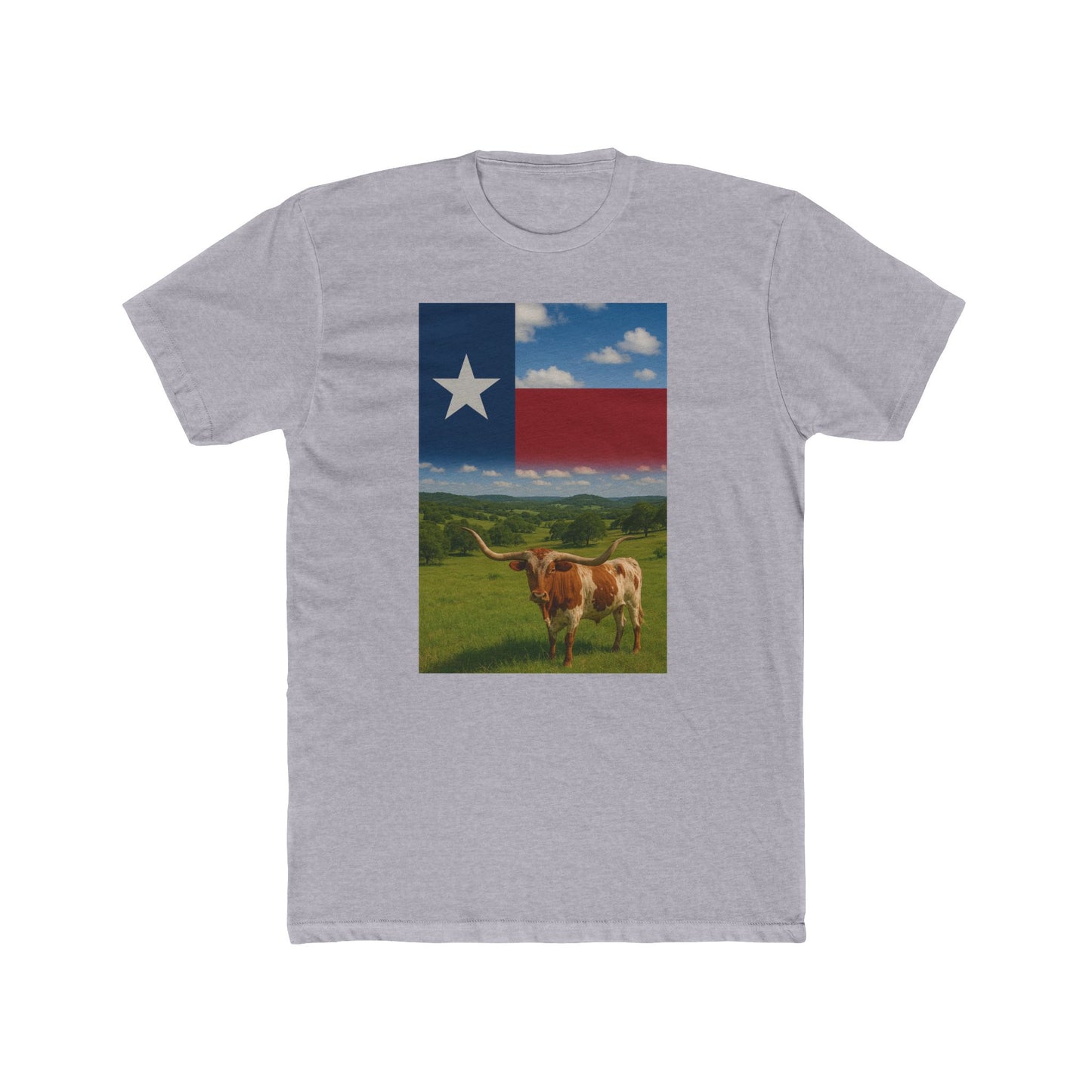 Texas Longhorn Flag Tee — Lone Star Cattle Graphic T-Shirt