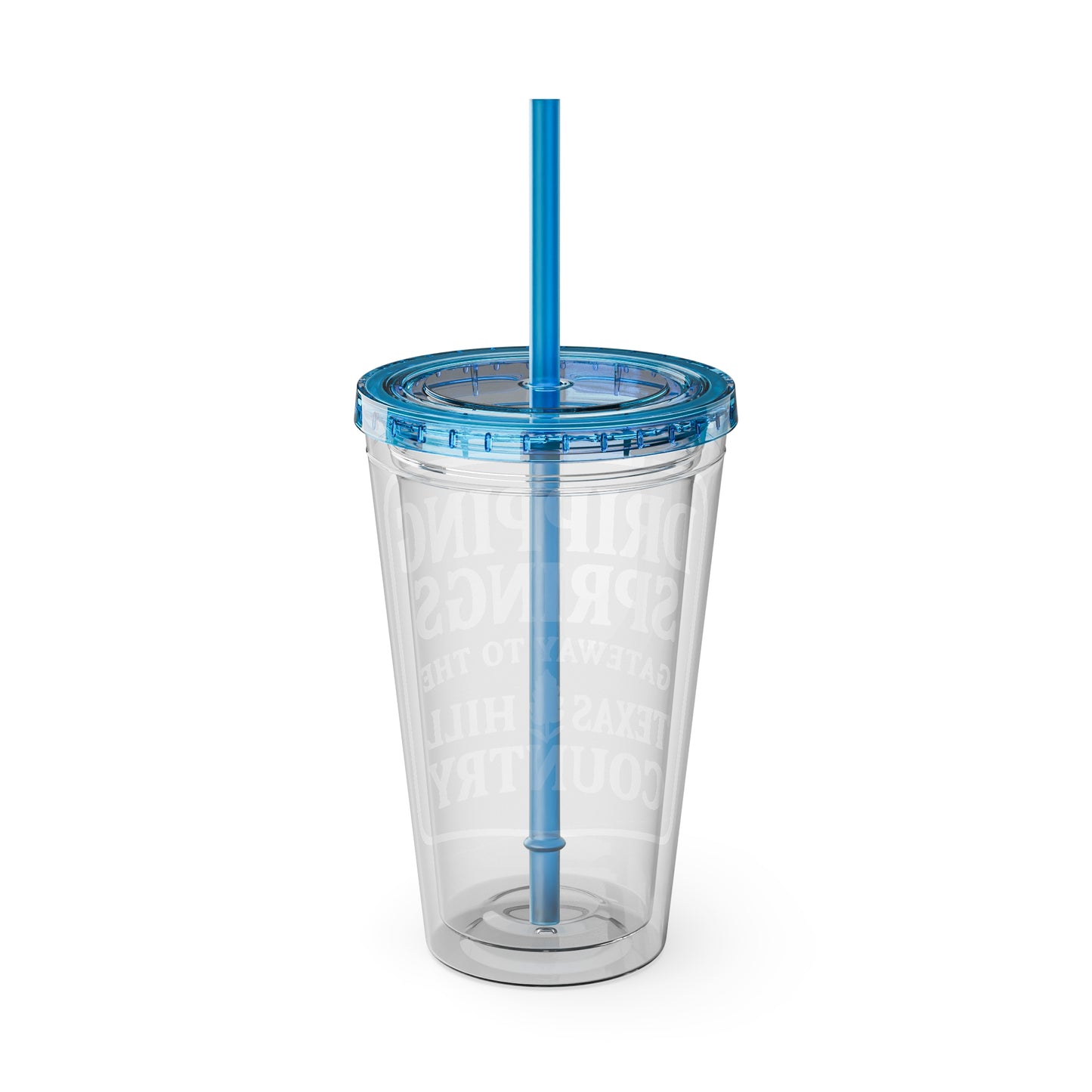 Gateway to Hill Country Sunsplash Tumbler with Straw, 16oz - Perfect for Walks, Workouts, Gifts & School, Customizable Design for Everyone