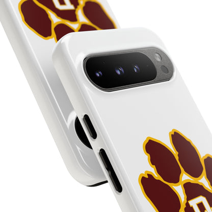 Phone Case — Maroon & Gold Paw Print with DS Monogram