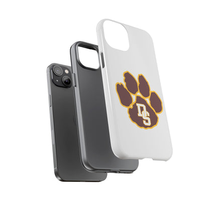 Phone Case — Maroon & Gold Paw Print with DS Monogram