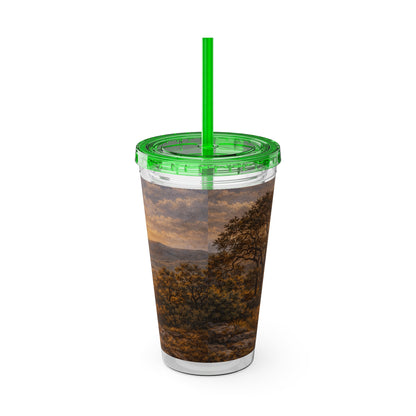 Hill Country Coffee Company 16oz Tumbler with Straw — Iced Coffee Travel Cup